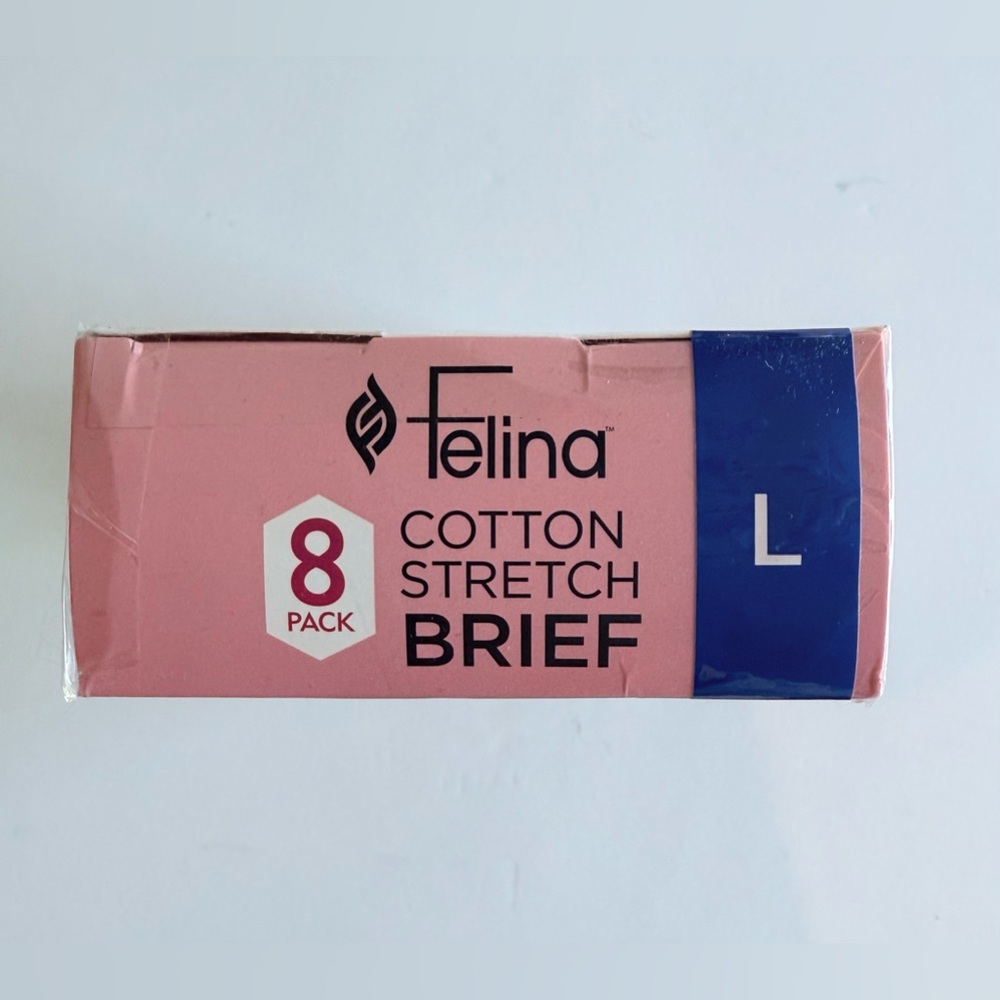 Felina Ladies' Cotton Stretch Brief High Waist Full Coverage 8pk Sz L Brand New - Picture 7 of 7